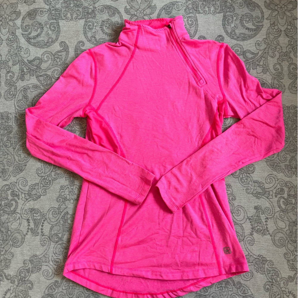 Hot pink athletic pullover